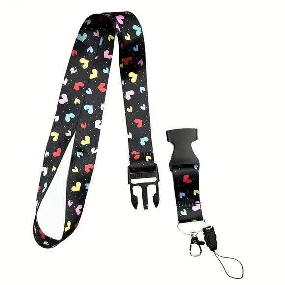 Hearts ID, Key, Card Holder Lanyard - Picture 1 of 5